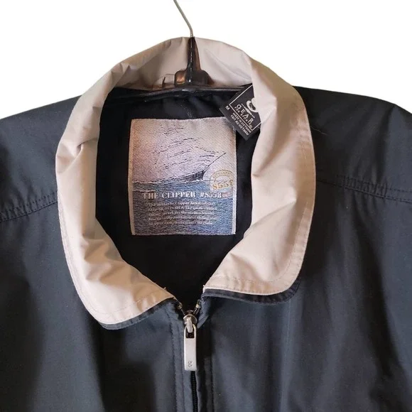 Gear Bombarier Challenger Jacket Coat Mens Sz M Zip Front Pockets Blue Tan - Picture 5 of 6